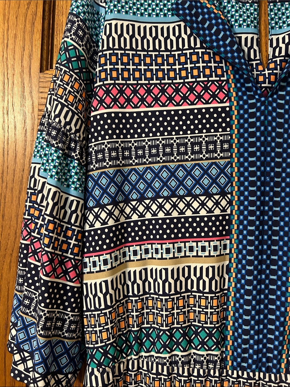 Geometric Multicolor Patterned Romper - Picture 3 of 10